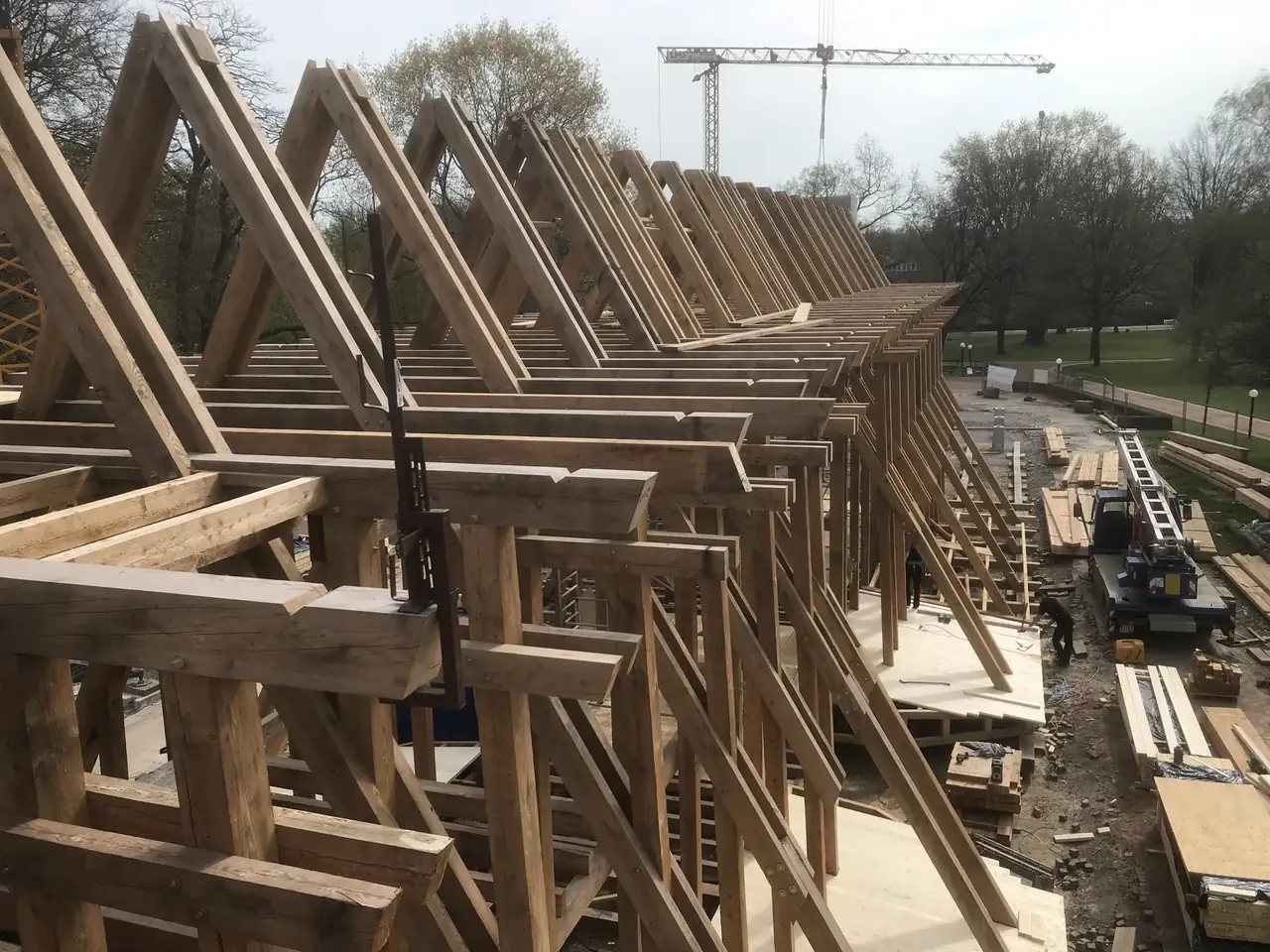 Gradierwerk Bauphase